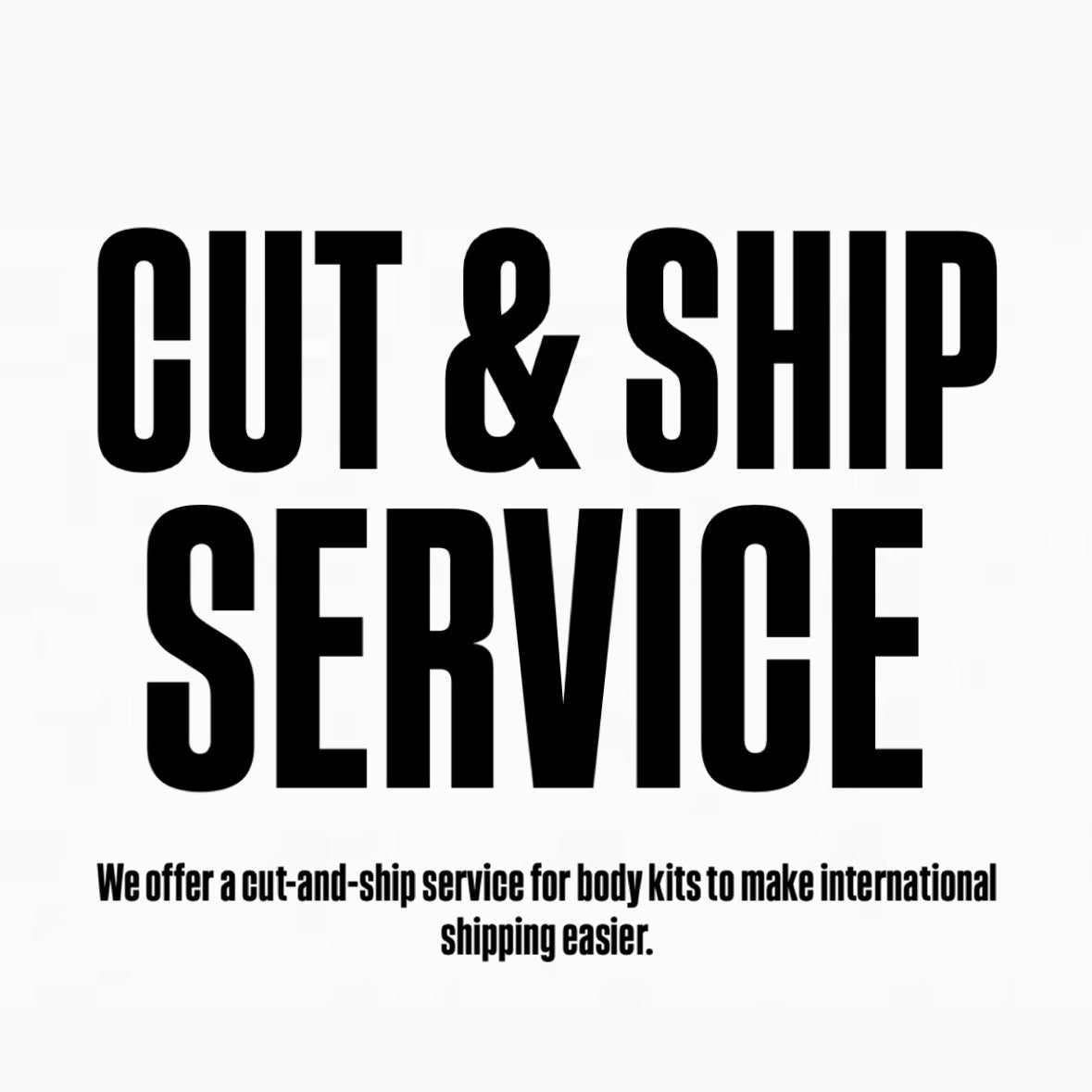 ORIGIN Labo. Cut and ship service for body kits