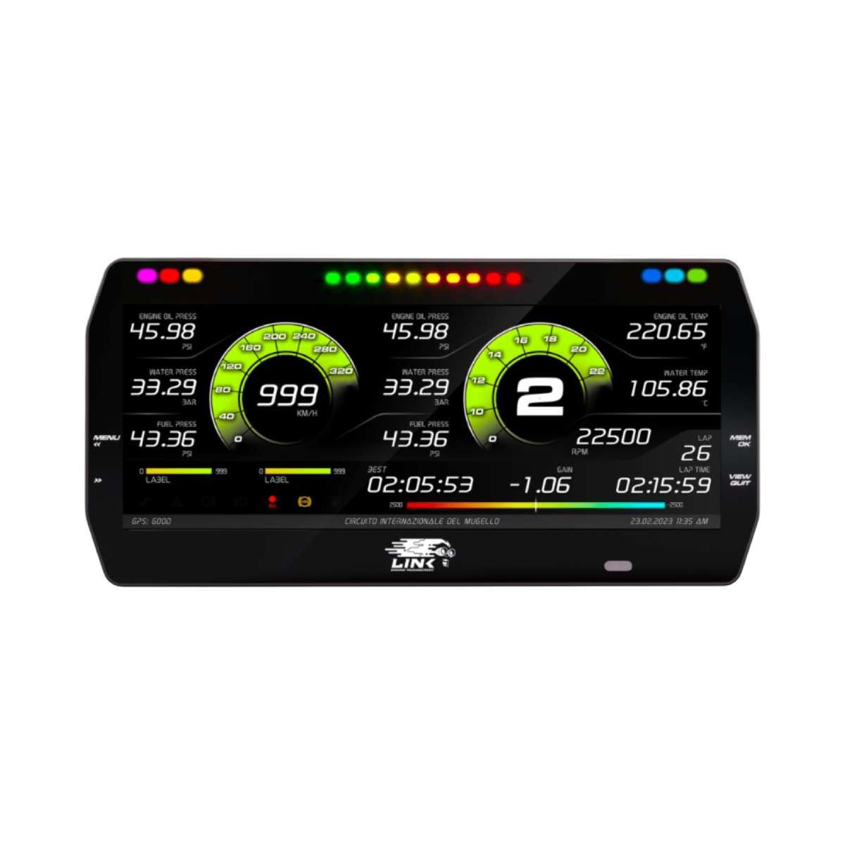 LINK ECU - MXT Strada 10" Dash - Race Edition