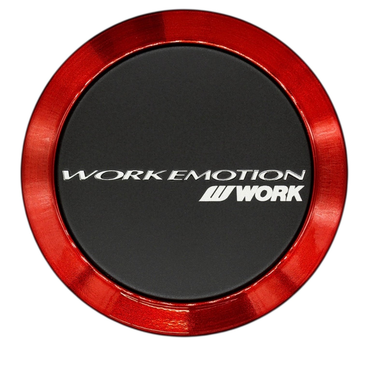 WORK EMOTION Center Cap Flat (Black/Red)