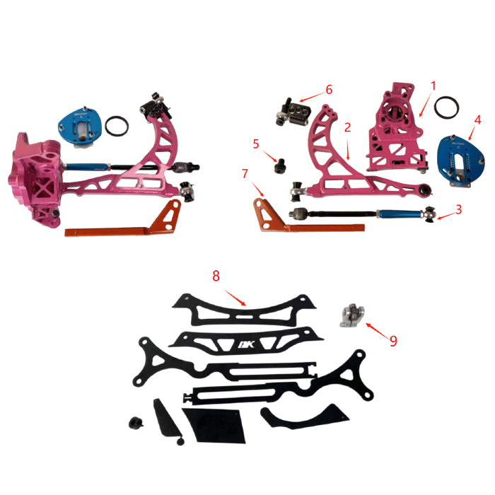 D-Knuckle S13/14/15-F-FR_FM set (For E46 subframe modification)