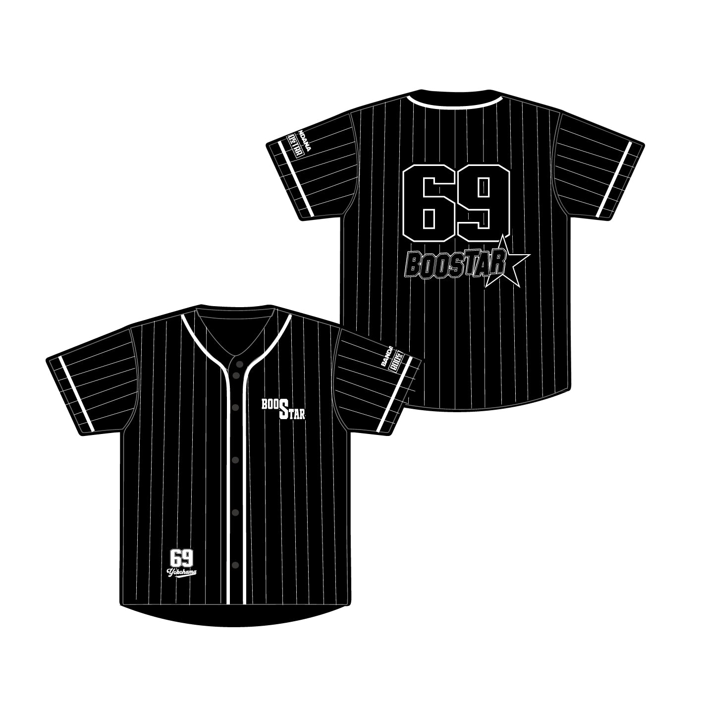 BASEBALL T-SHIRT BOOSTAR/ BBS-25BW【BIZ】
