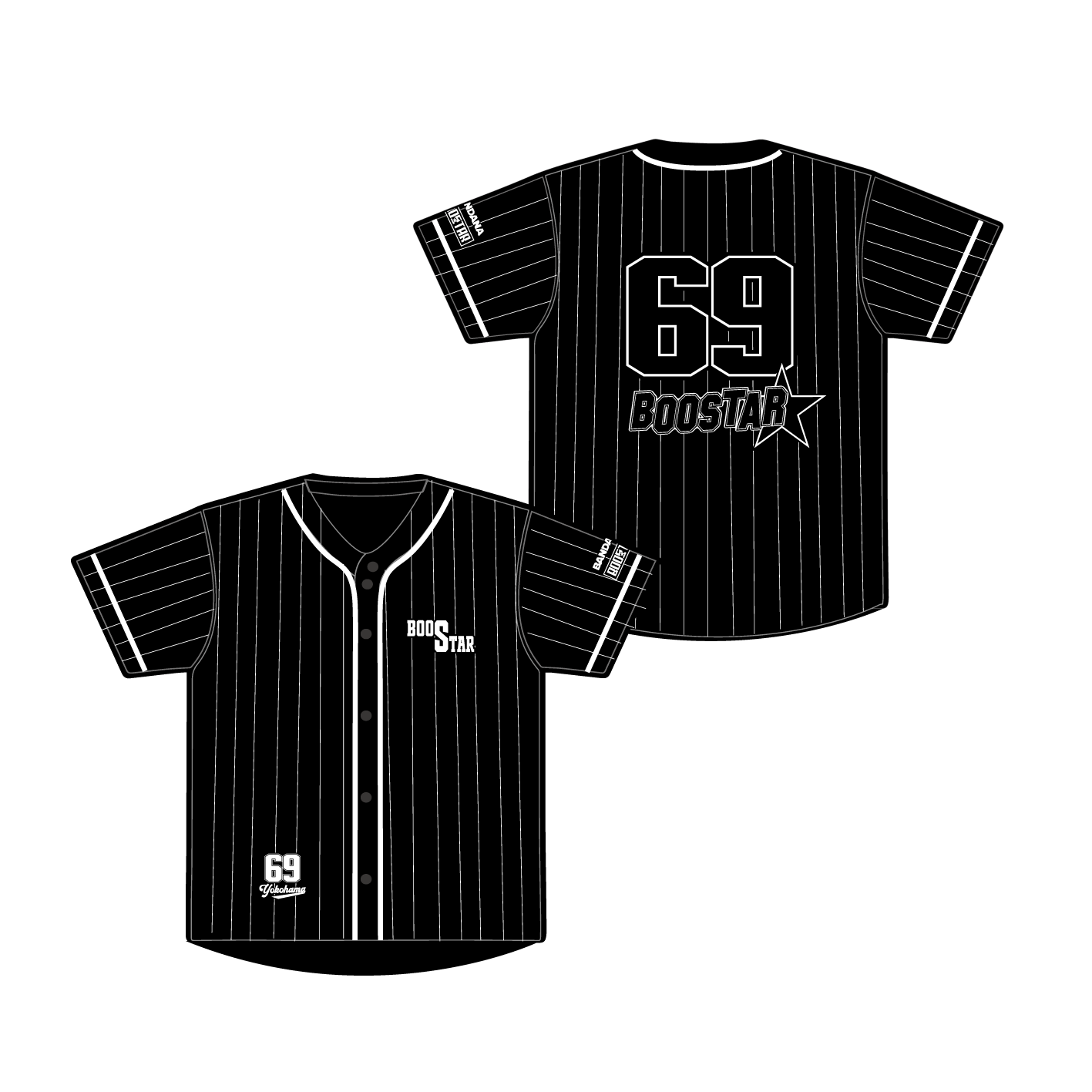 BASEBALL T-SHIRT BOOSTAR/ BBS-25BW【BIZ】