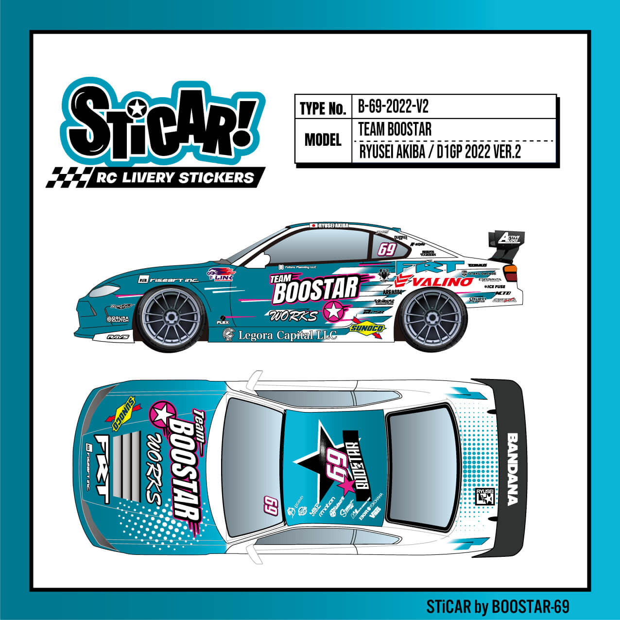 STiCAR! RC LIVERY / B-69-2022-V2 – BOOSTAR-69