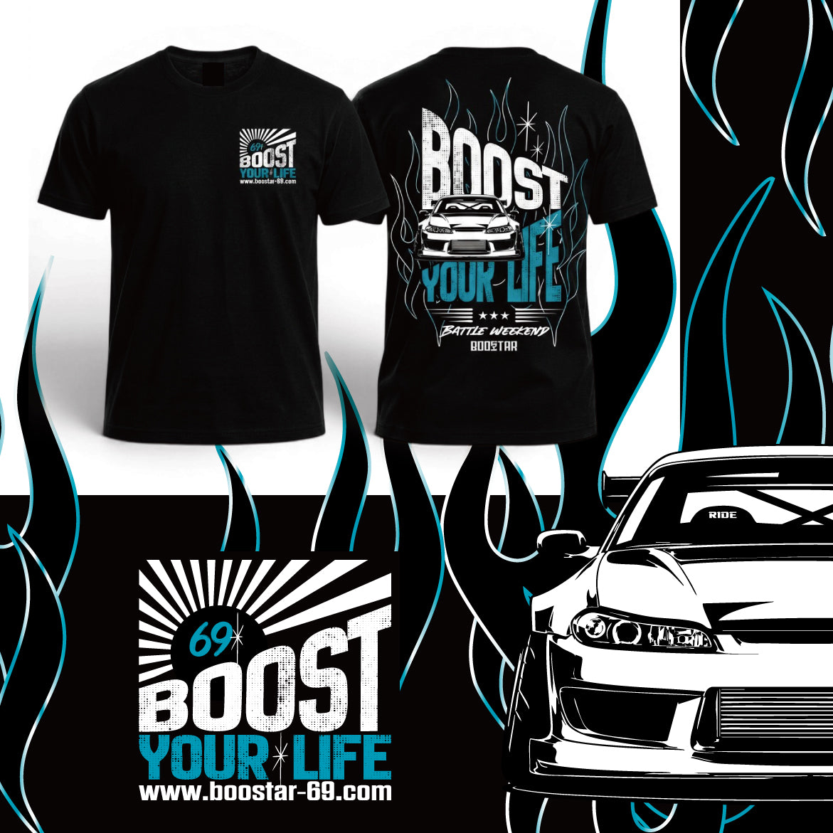 T-Shirt  BOOSTAR-69 / BT-26S15【BIZ】