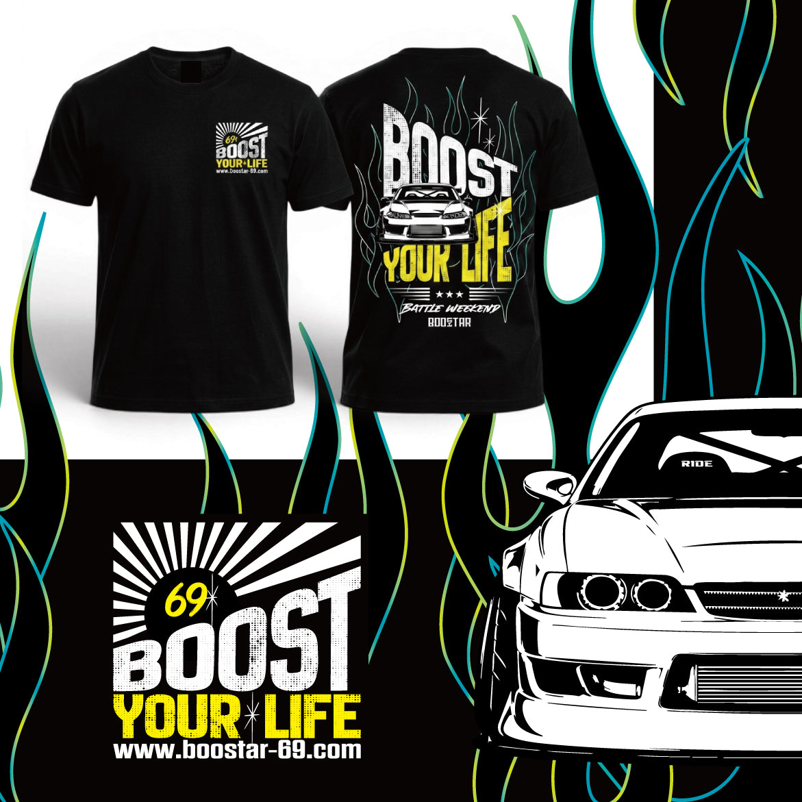 T-Shirt  BOOSTAR-69 / BT-26JZX【BIZ】