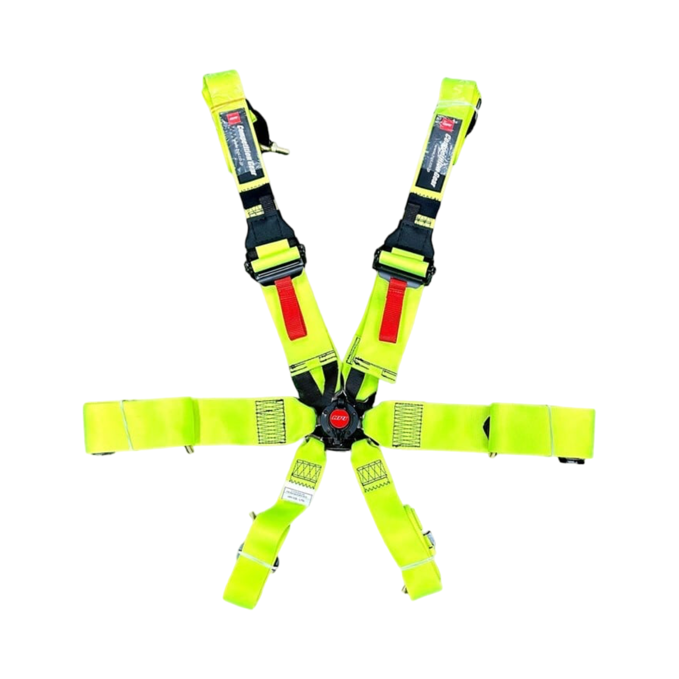 HPI    Fluorescent Racing Harness, 6-Point, FHR System Compatible
