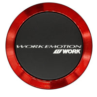 WORK EMOTION Center Cap Flat (Black/Red)