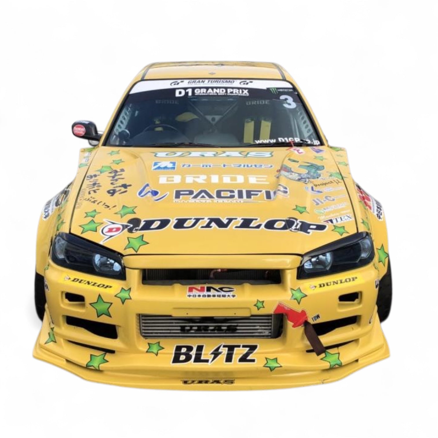 URAS TYPE-RR Front Fender +50mm for R34 SKYLINE 4Dr